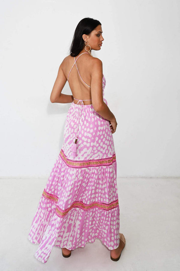 Piti Cuiti Vianca long dress pink