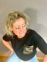 T-Shirt sequin Pocket