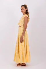 Odette Skirt gingham yellow