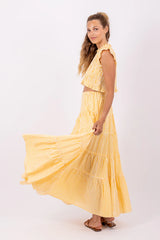 Odette Skirt gingham yellow