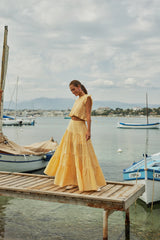 Odette Skirt gingham yellow