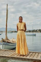 Odette Skirt gingham yellow