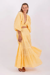 Odette Skirt gingham yellow
