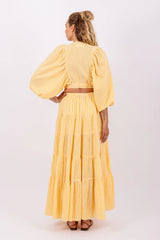 Odette Skirt gingham yellow