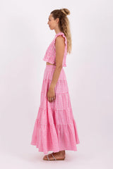 Malone Top gingham pink