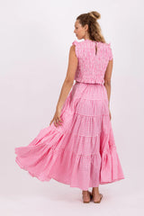 Malone Top gingham pink