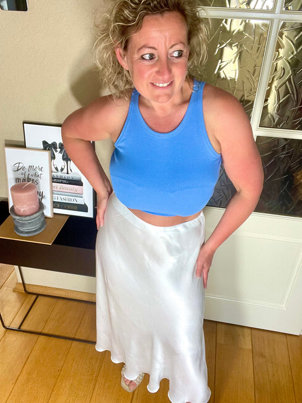 Skirt shine white