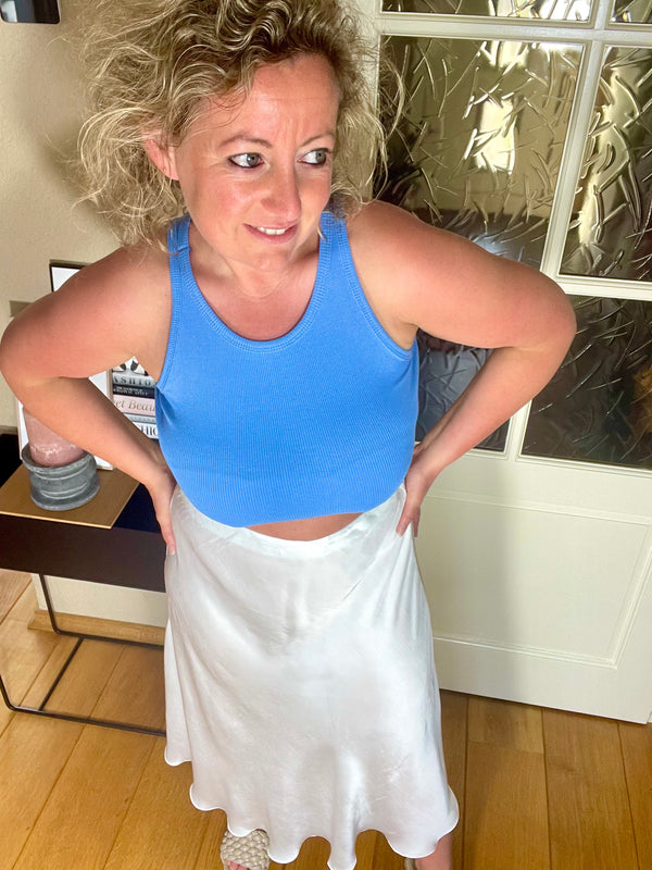 Skirt shine white
