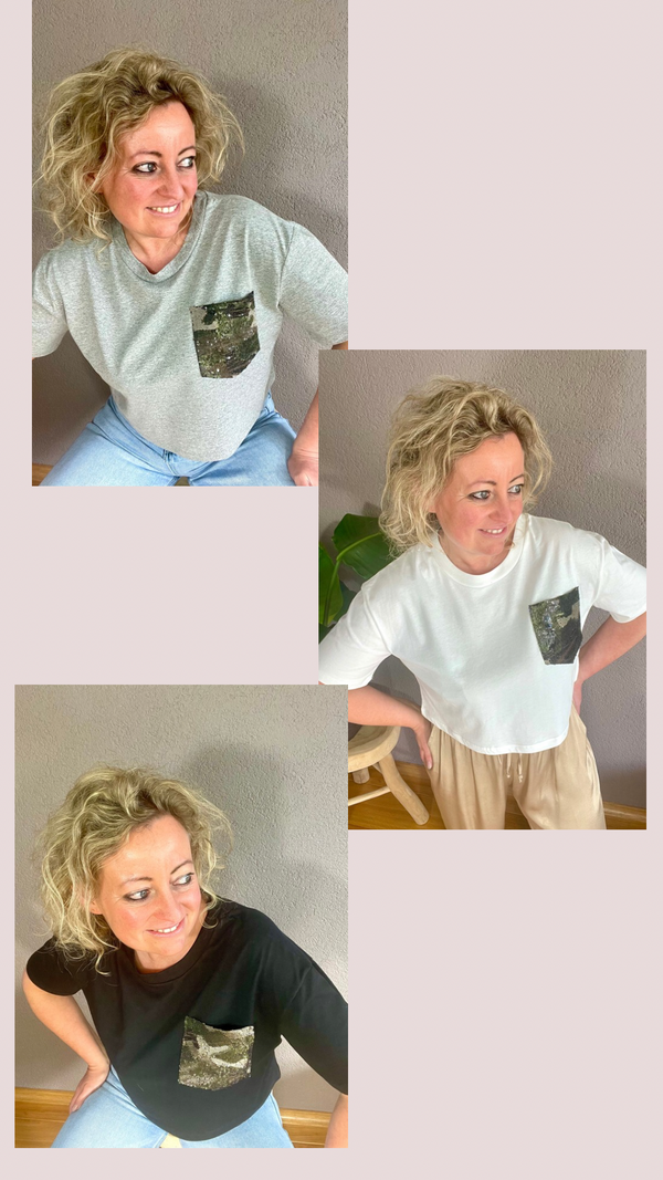 T-Shirt sequin Pocket
